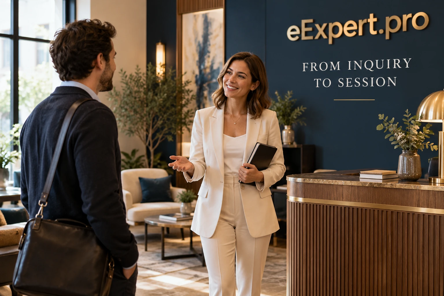 The first client inquiry: how experts move from questions to a confirmed booking